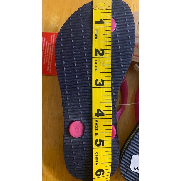 Havaianas Kids Navy & Pink Flip Flops Sz 10 - Picture 4 of 15
